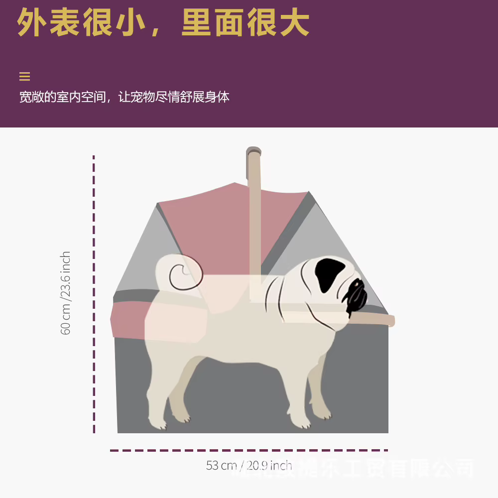 Carrito Plegable para Mascotas Pequeñas con Vista Elevada - imagen 3