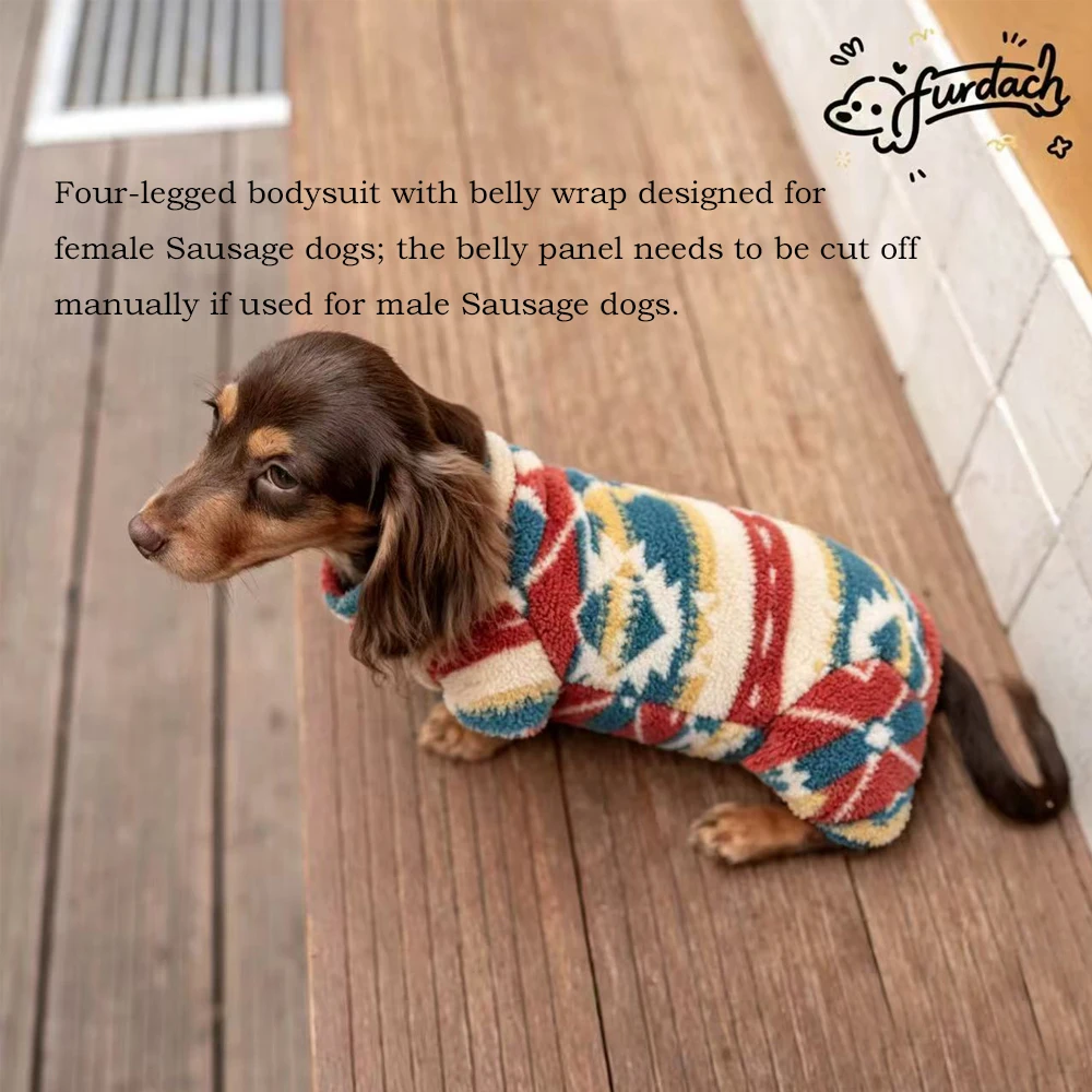 Detalle del diseño cálido y cómodo para Dachshund
