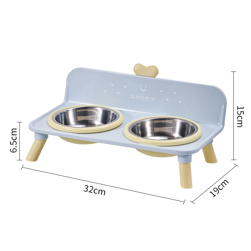 Tazón elevado anti-salpicaduras con soporte cuello para gatos y perros - imagen 3