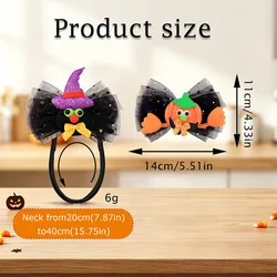 Lazos para el pelo de perro ajustables con calabazas y murciélagos
