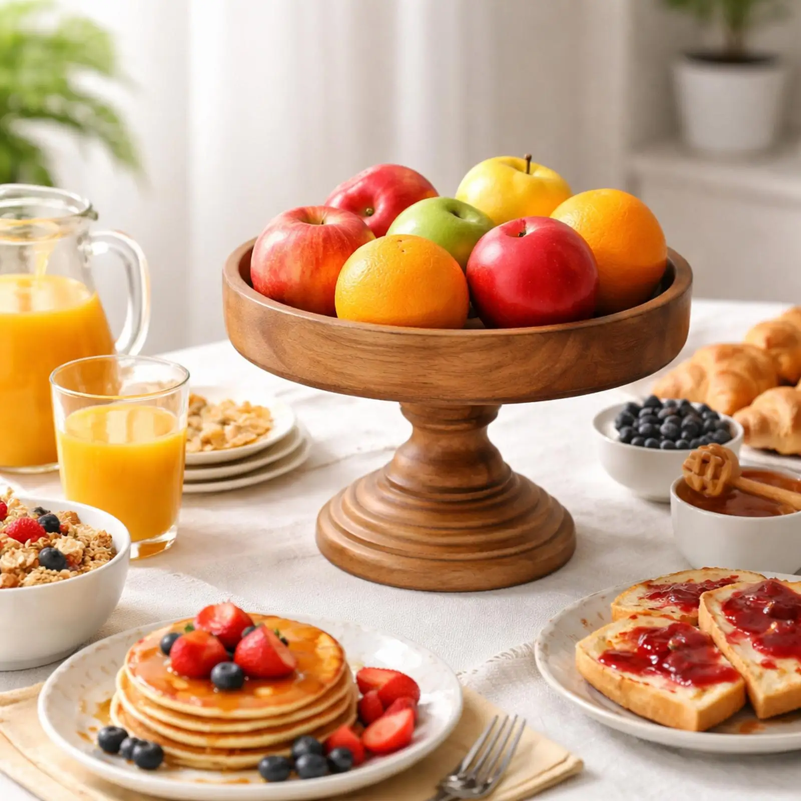 Soporte tartas madera rústico – Bandeja servir postres y frutas