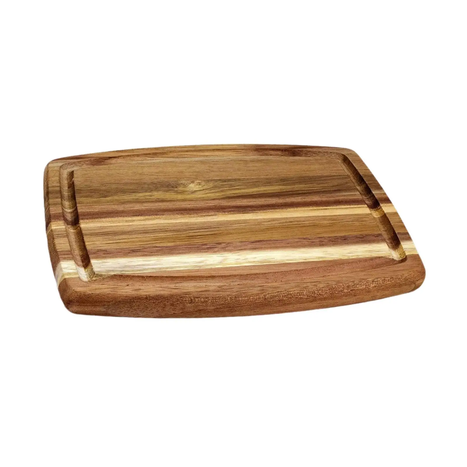 Tabla de cortar acacia 3 en 1 portátil – Pizza, queso y carne - imagen 2