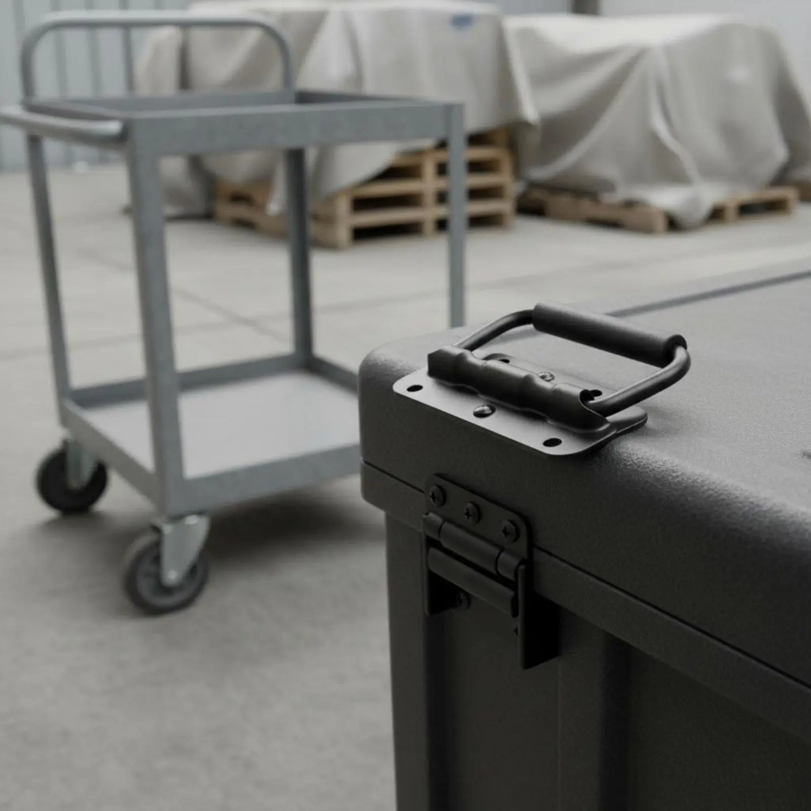 Asa plegable en un entorno de almacenamiento industrial
