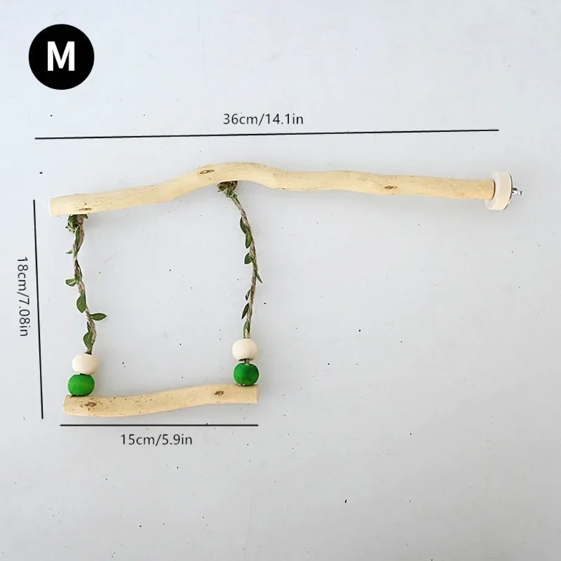 Columpio de madera natural - lado