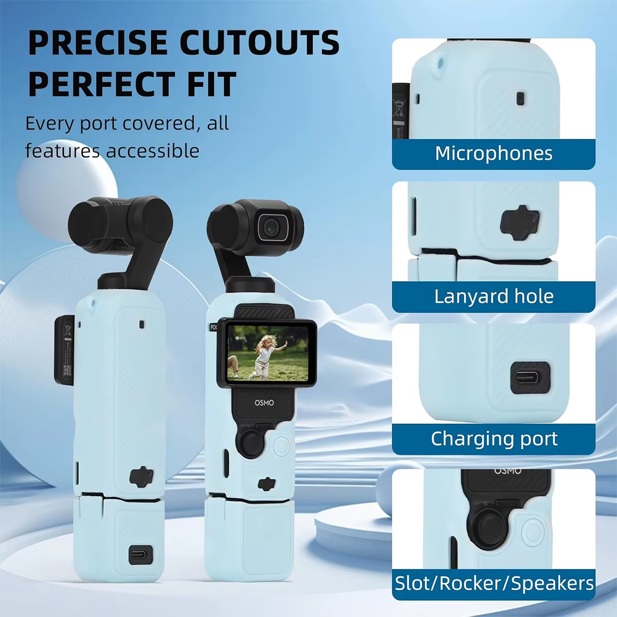 Funda protectora de silicona lista para transportar