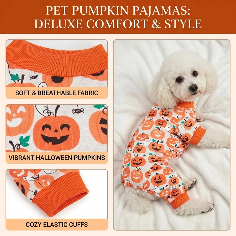 Disfraz Halloween para Perros y Gatos – Mono Calabaza y Fantasma - imagen 3
