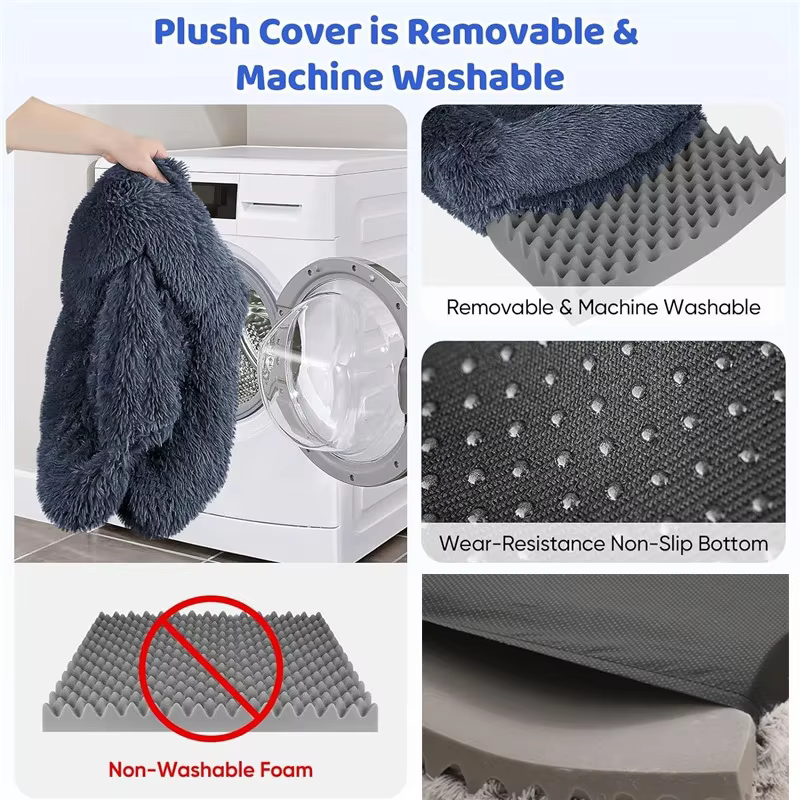 Cama de felpa nido para gatos y perros pequeños, cálida de invierno - imagen 5
