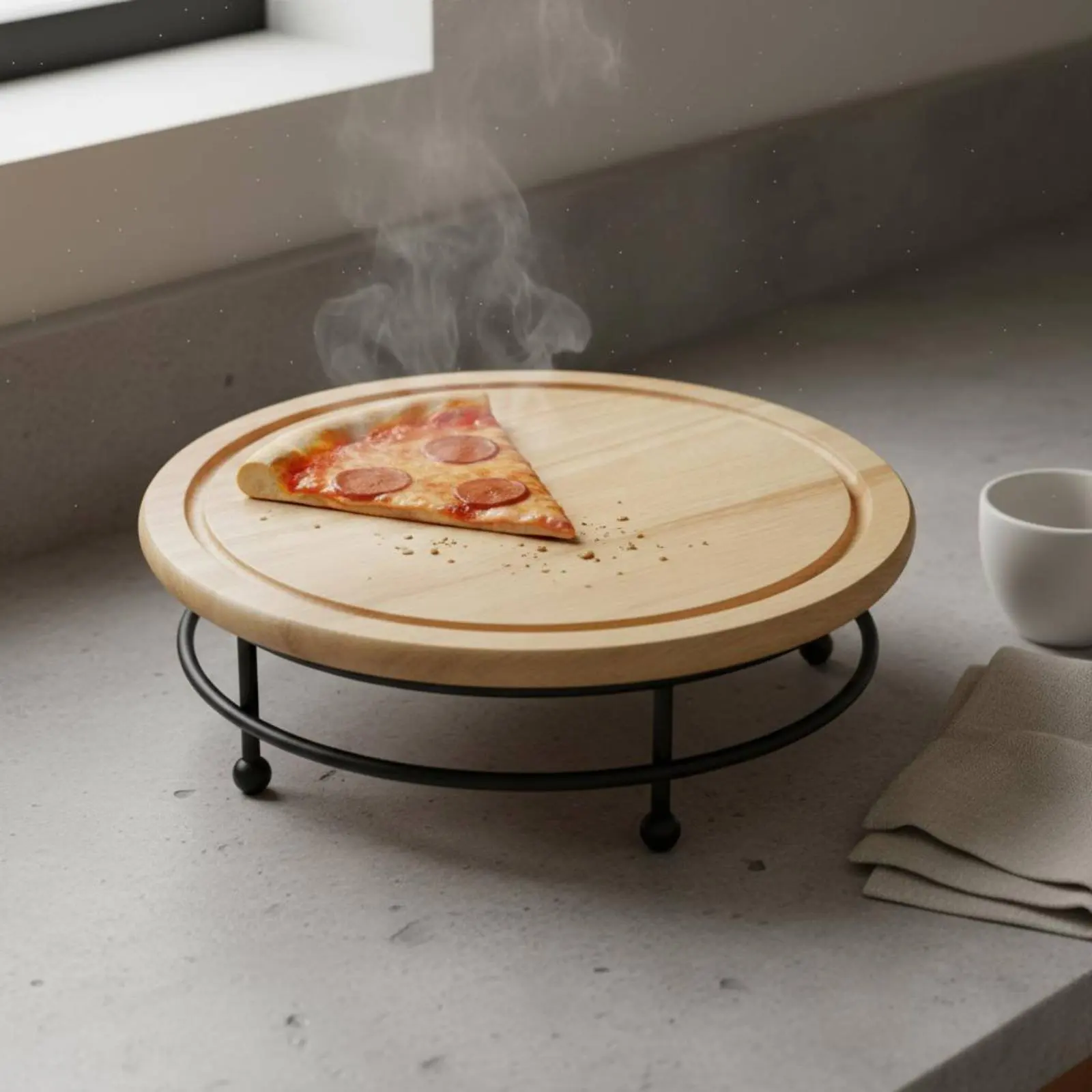 Soporte para tartas y postres retro con base de hierro y plato para servir - imagen 3