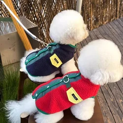 Abrigo cálido con capucha y anilla D para perro y gato