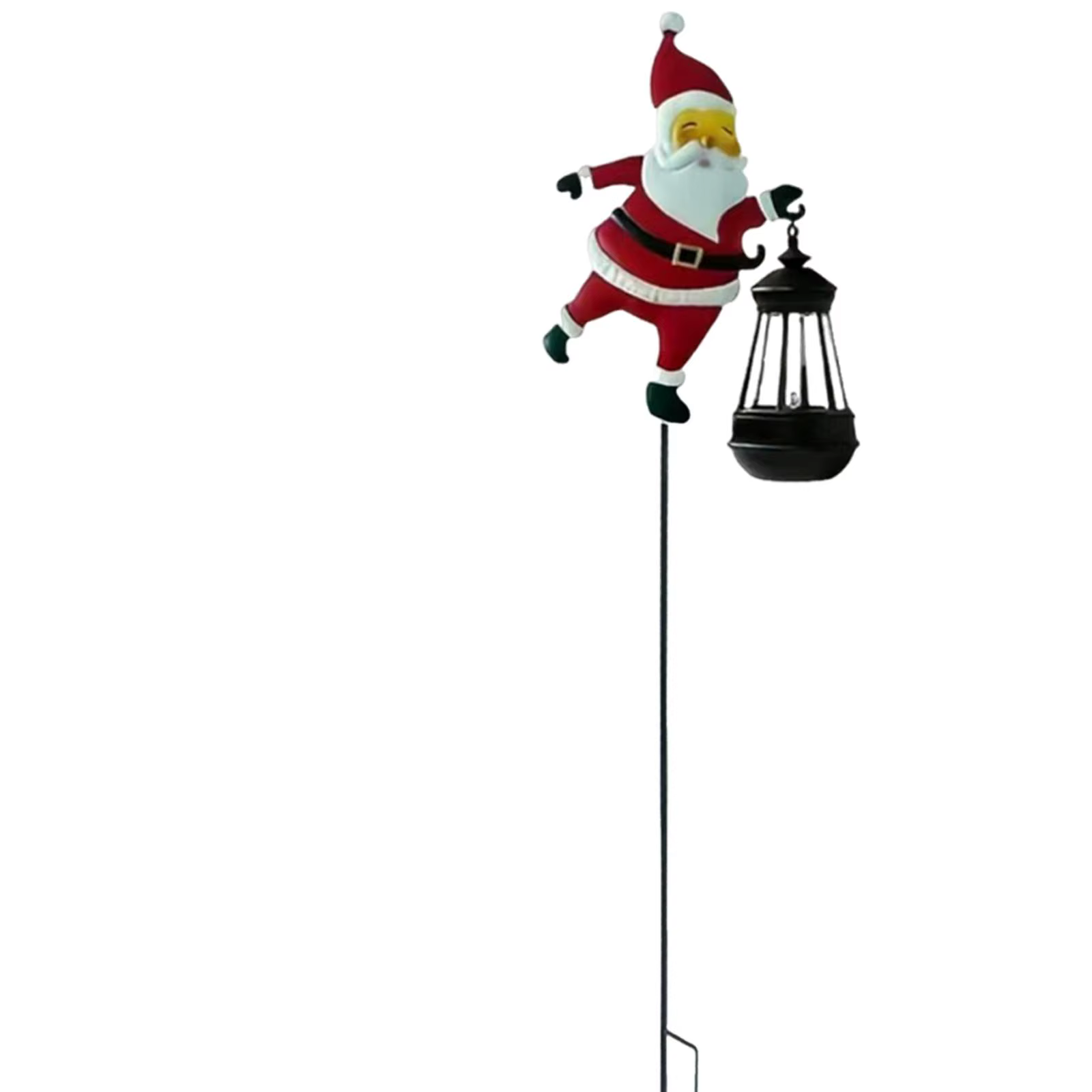 Luz solar de jardín exterior con forma de Papá Noel para decorarlo