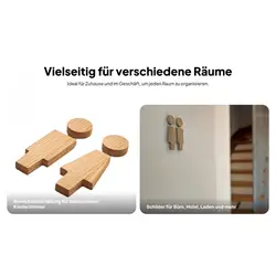 Letrero decorativo de madera para la puerta del baño