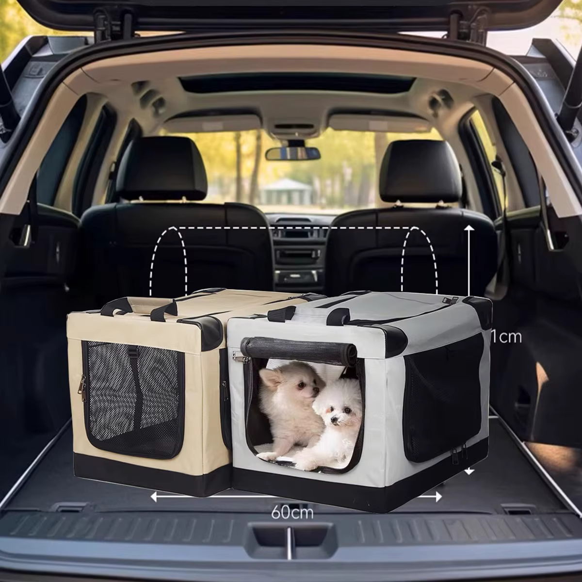 Cama transportín coche plegable perros gatos 4 estaciones - imagen 5