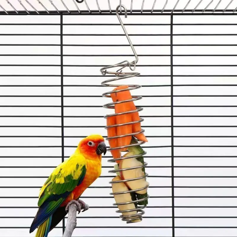 Comedero colgante de acero inoxidable para aves de exterior, espiral - imagen 4