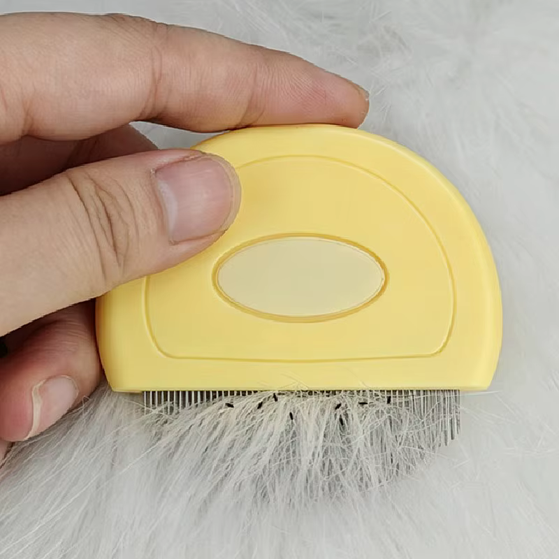 Peine antipulgas denso para perros y gatos – Limpieza facial y masaje - imagen 5