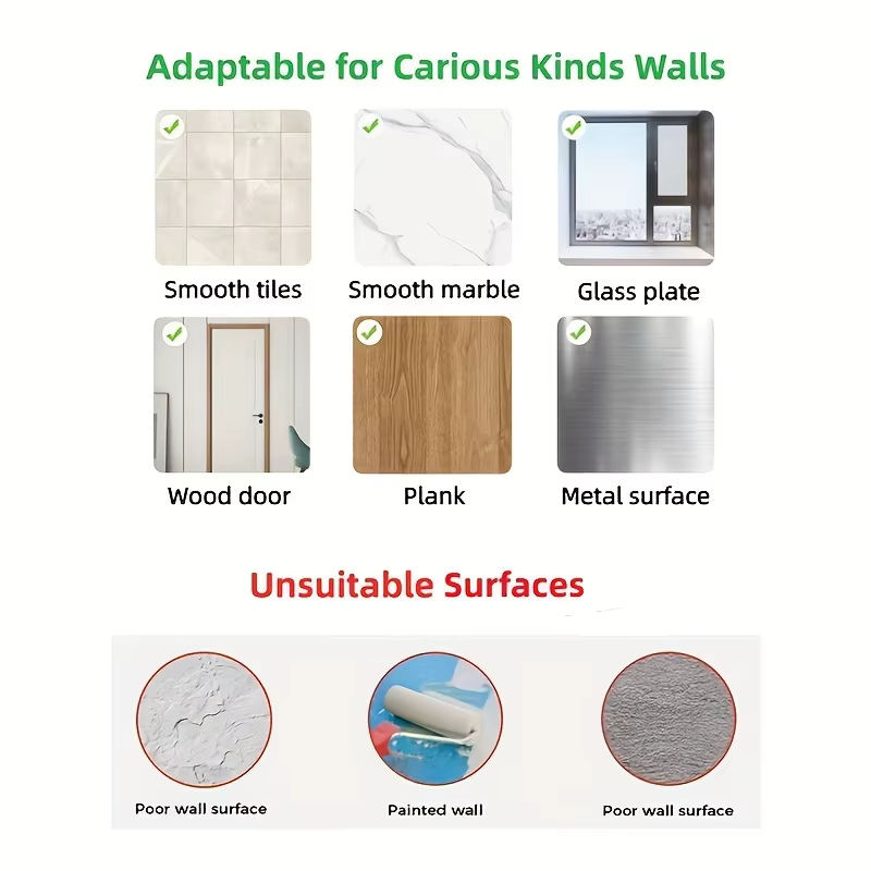 Soporte de pared resistente con adhesivo para escobas y fregonas - imagen 3