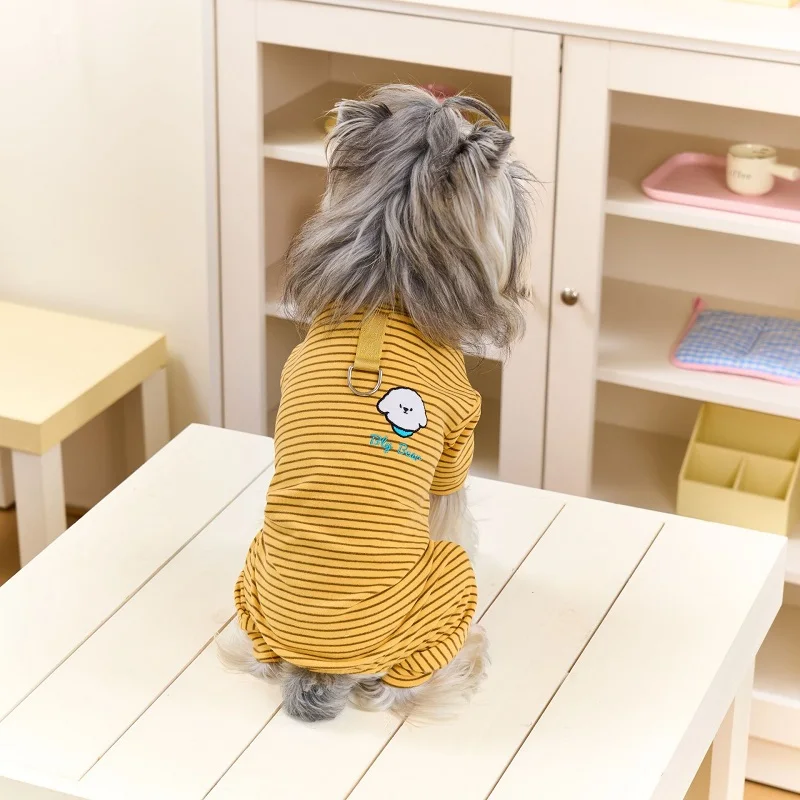 Mono polar a rayas para perros pequeños y gatos – Invierno - imagen 3
