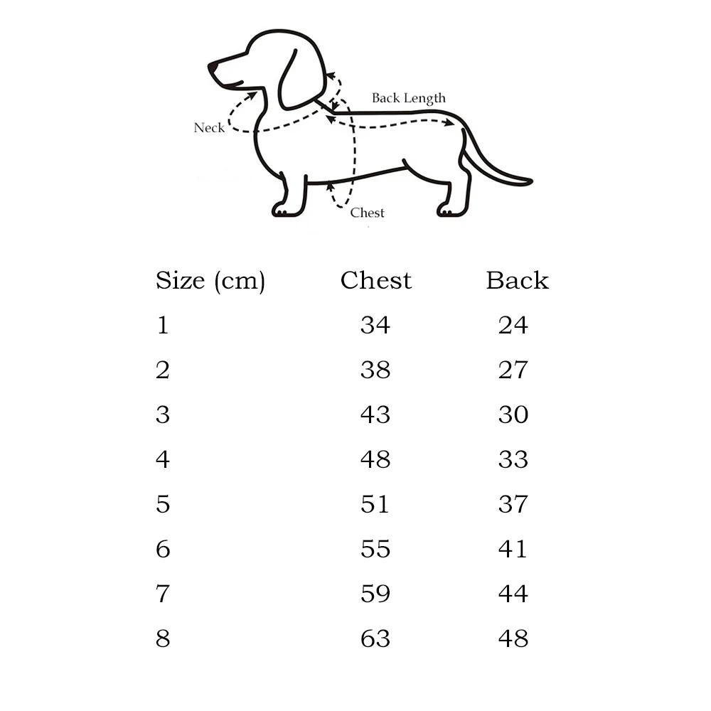 Chaleco de algodón para perro Dachshund - vista frontal