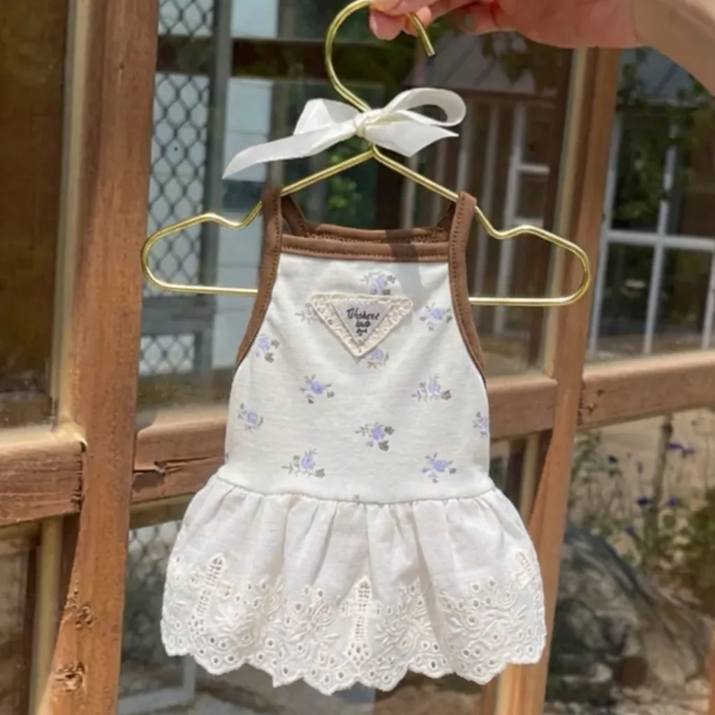 Vestido de encaje para perros pequeños – falda con correa elástica - imagen 3