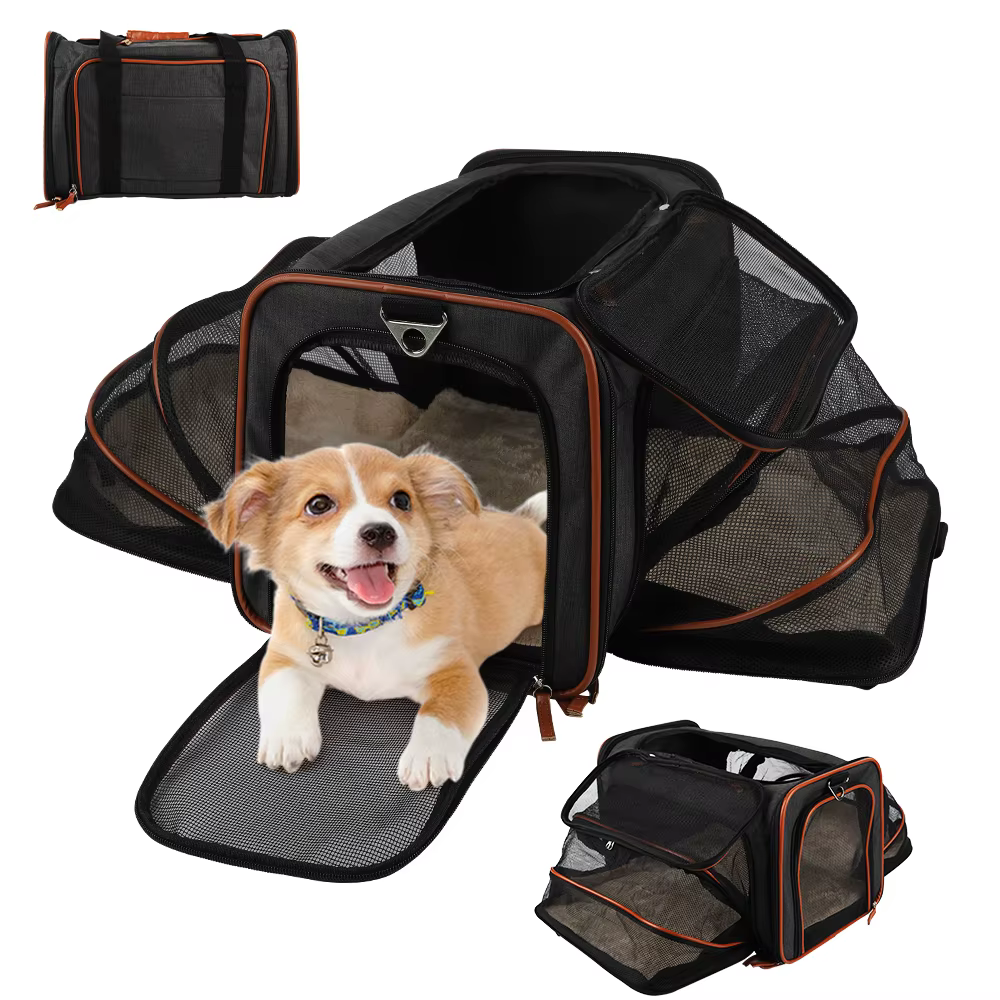 Transportadora reversible expandible gatos y perros con almohadilla - imagen 2