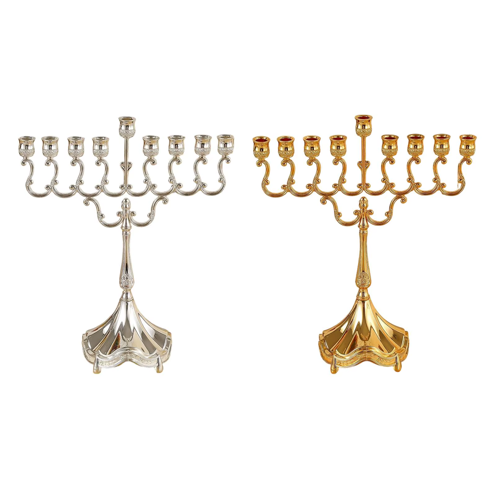 Candelabro como centro de mesa en banquete nupcial