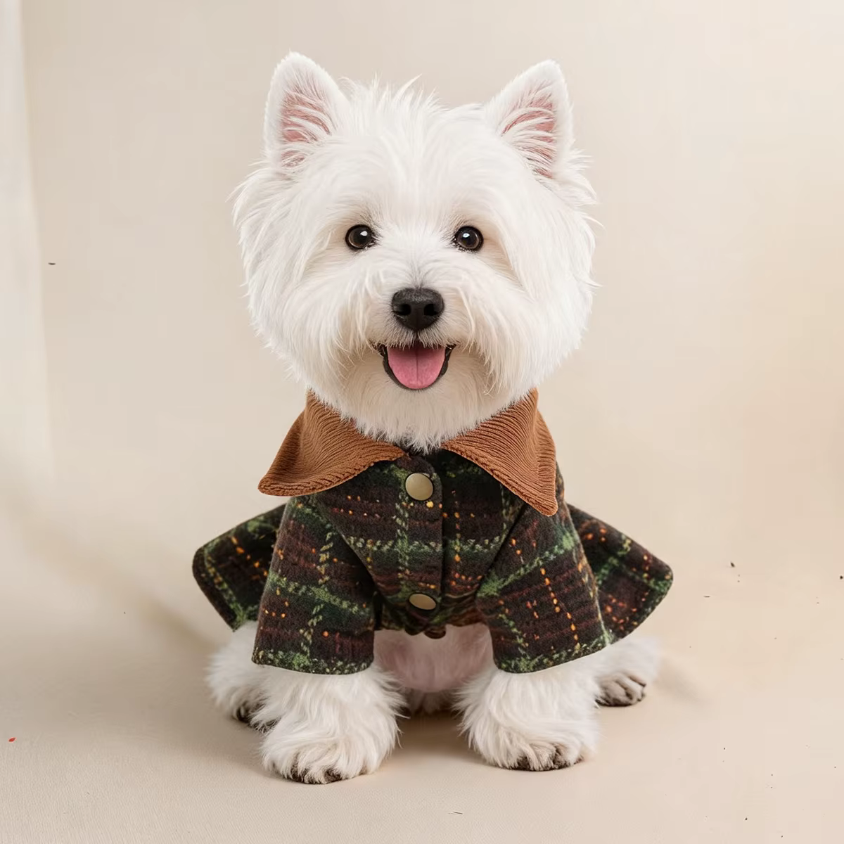 Abrigo Invierno para Perros Pequeños y Medianos – Vestido de Princesa con Solapa - imagen 2