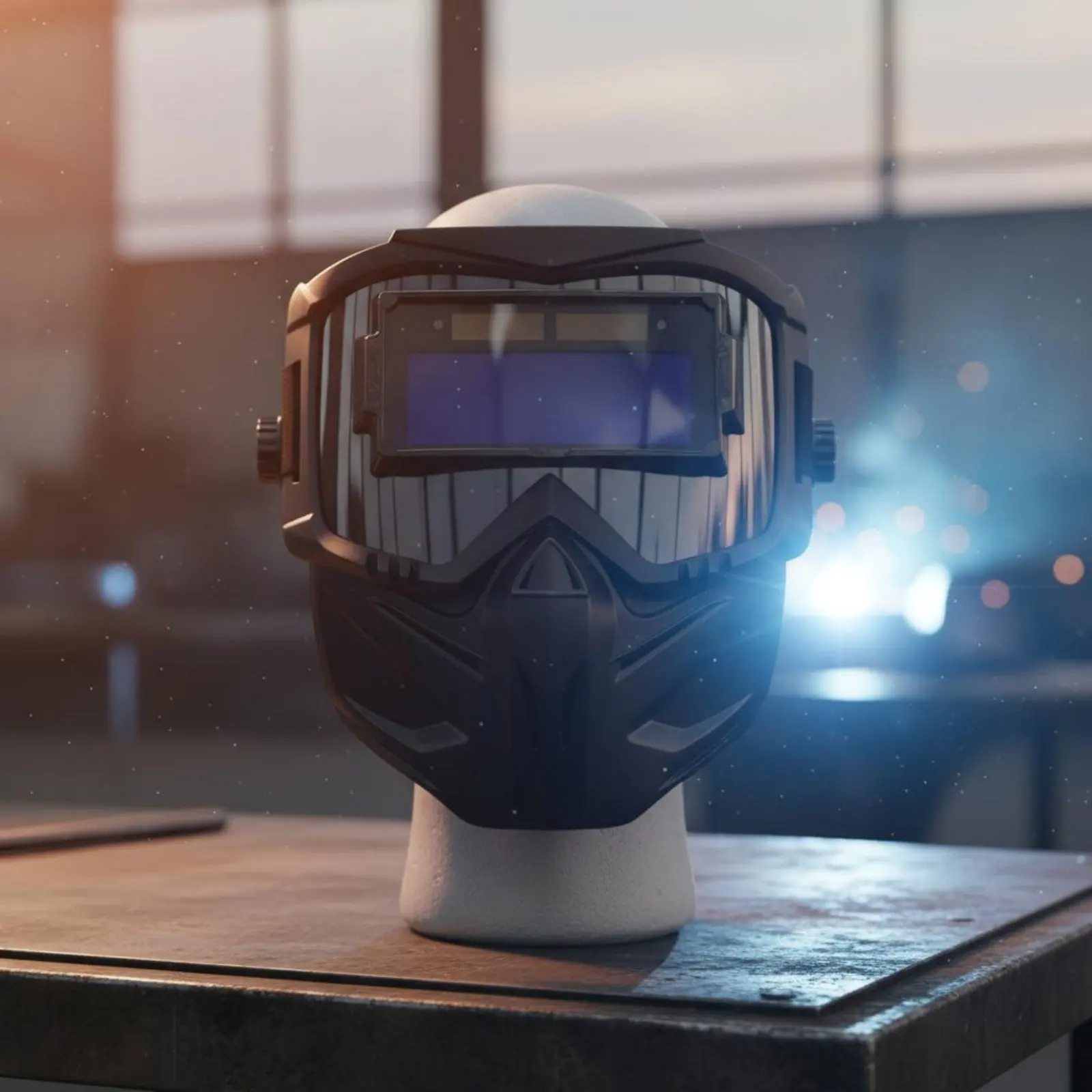 Casco de soldadura con oscurecimiento automático, cara completa - imagen 3