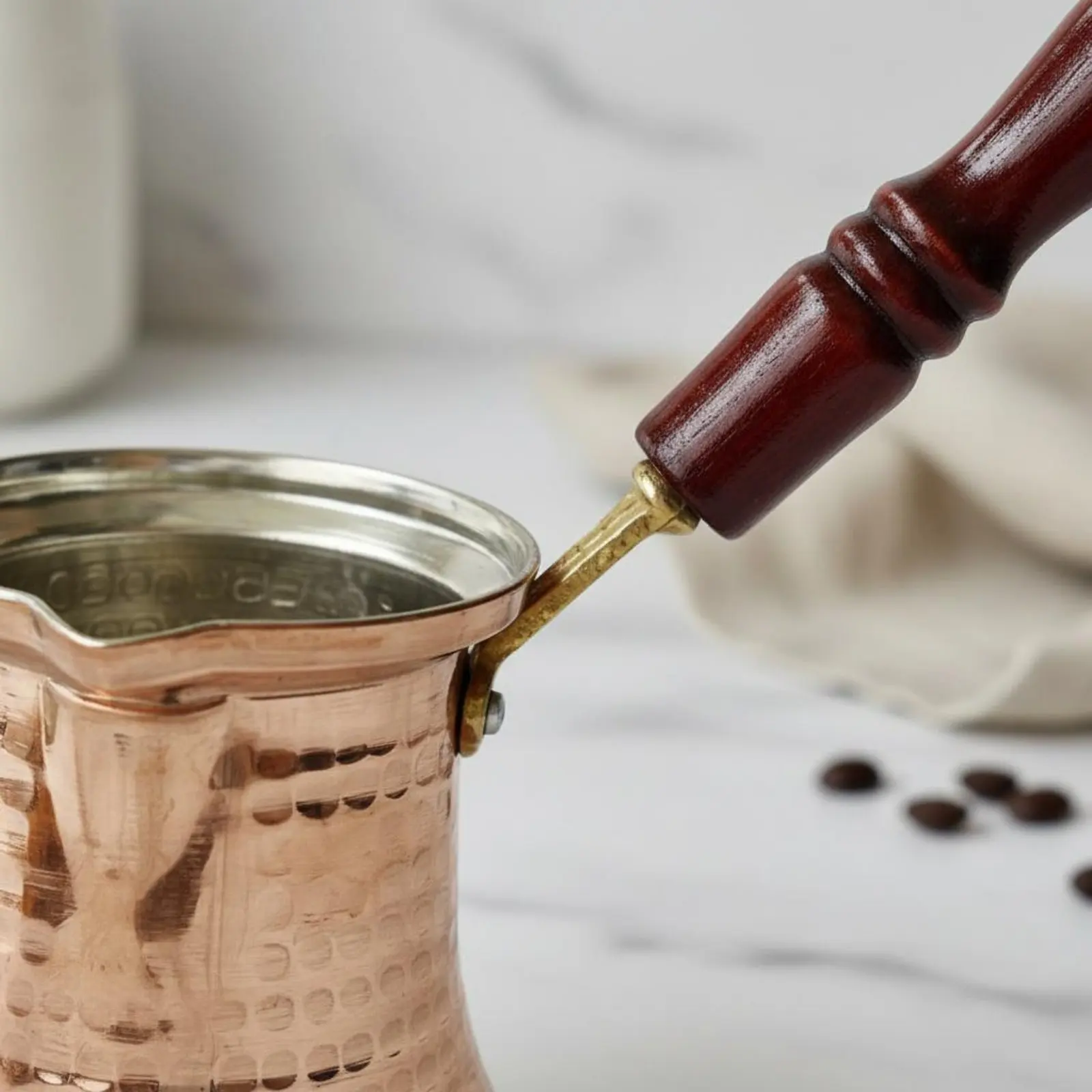 Cafetera turca tradicional de cobre, cezve resistente al óxido - imagen 2