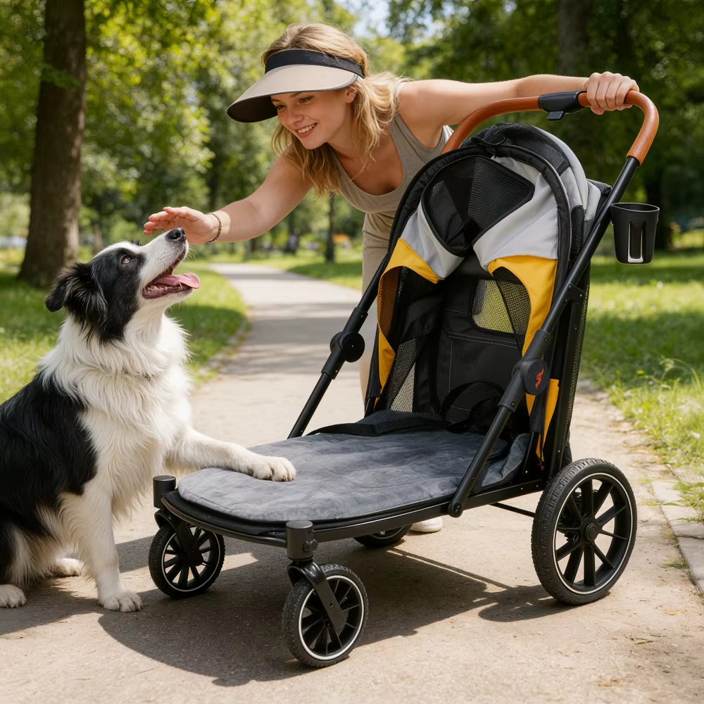 Carrito plegable robusto para perros y gatos – Transporte - imagen 2