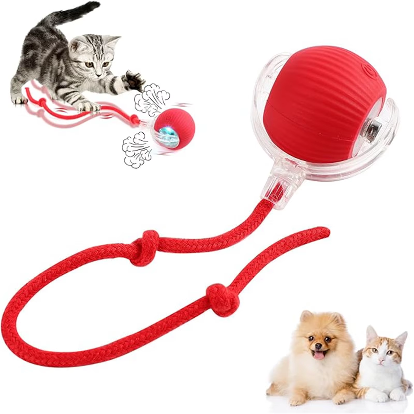 Juguete interactivo para gatos recargable USB: bolas rodantes automáticas - imagen 3