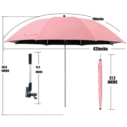 Sombrilla desmontable para silla de playa y camping con protección UV
