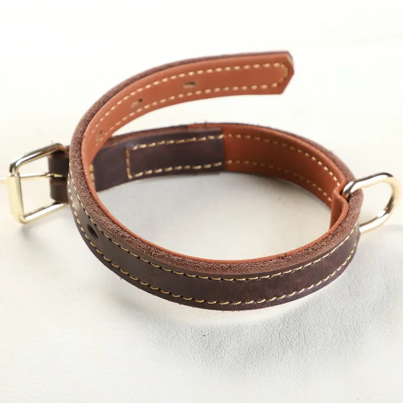 Collar de cuero genuino para perros medianos y grandes – Ajustable y resistente - imagen 5