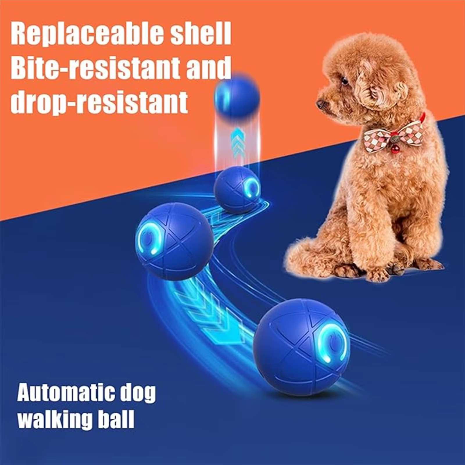Pelota Automática Interactiva para Perros – Juguete Rodante USB - imagen 3