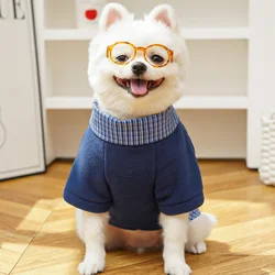 Sudadera de algodón con capucha a cuadros para perros, gatos y B