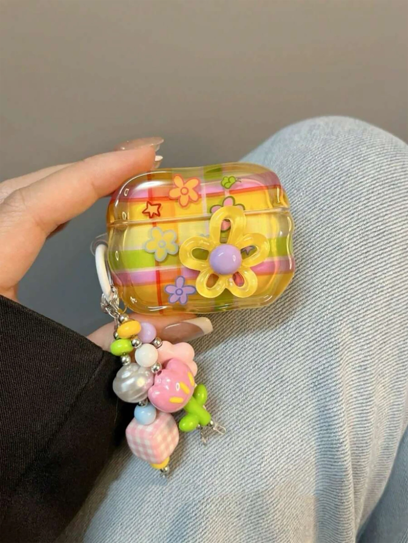 Funda AirPods Pro con diseño floral 3D – Estuche para auriculares mujer - imagen 5