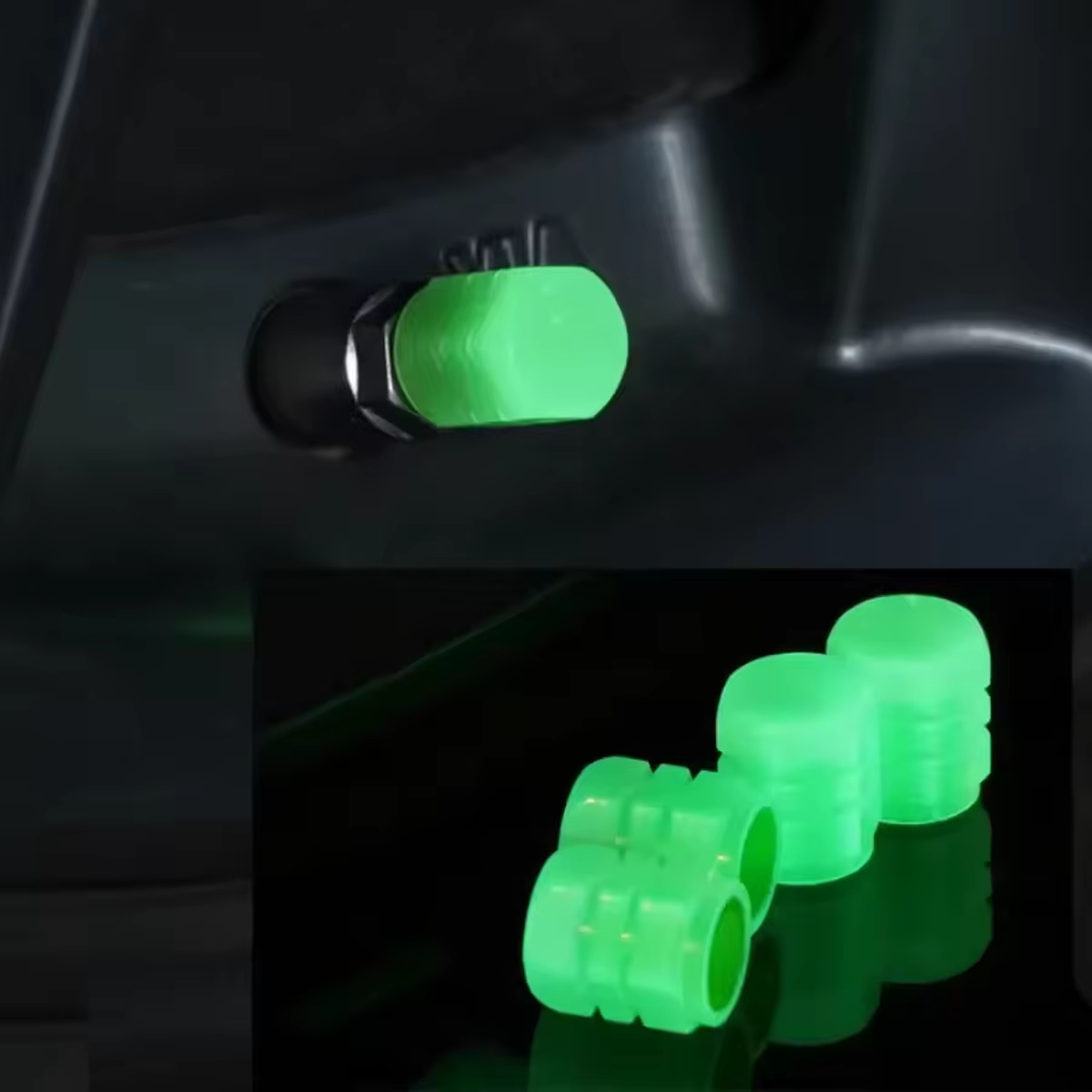 Tapas válvulas luminosas universales antipolvo para coche