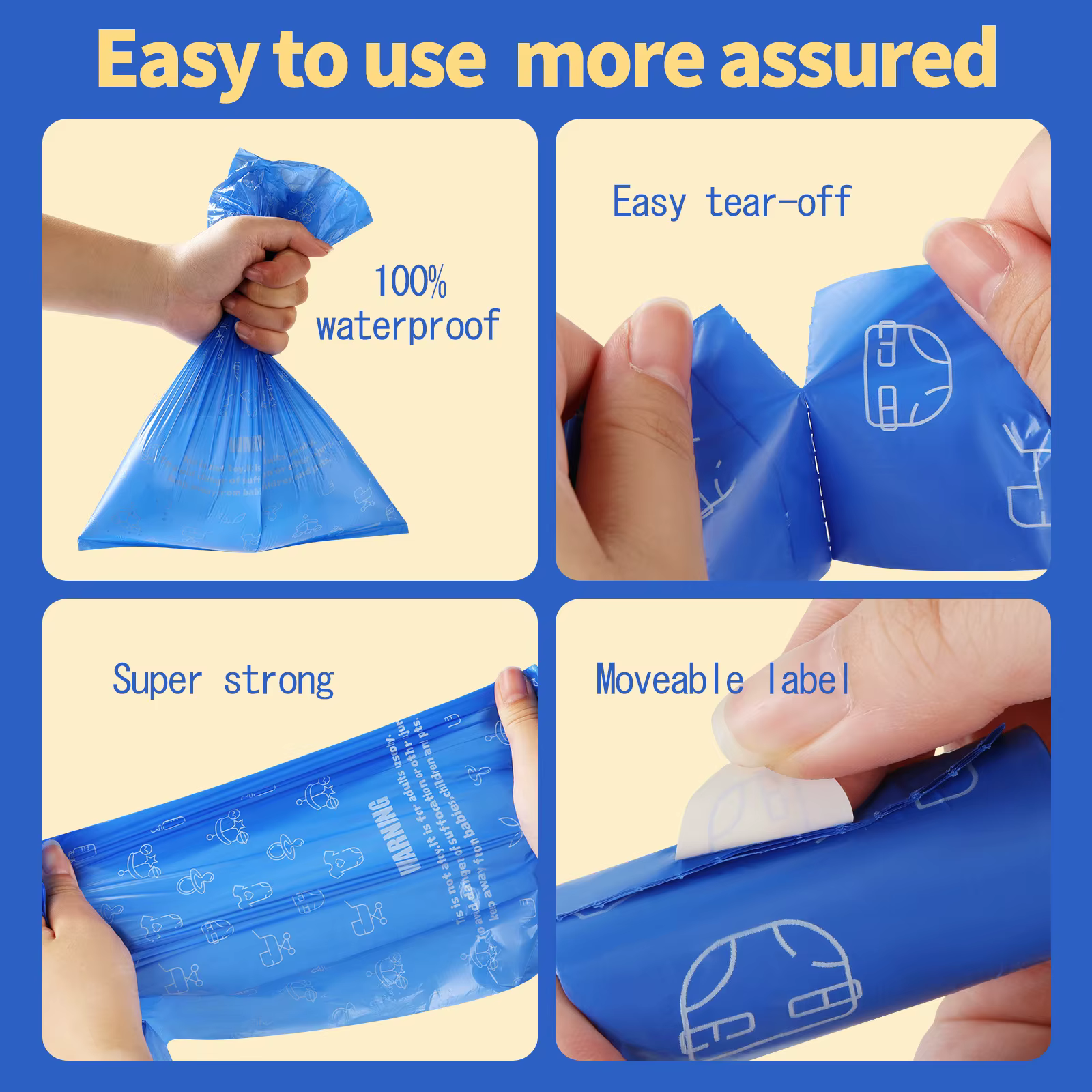 Dispensador bolsas para excrementos de perros y gatos, portátil - imagen 2