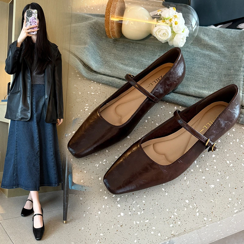 Zapatos Mary Jane Cuero Mujer Talla Grande 45 – Cómodos - imagen 3