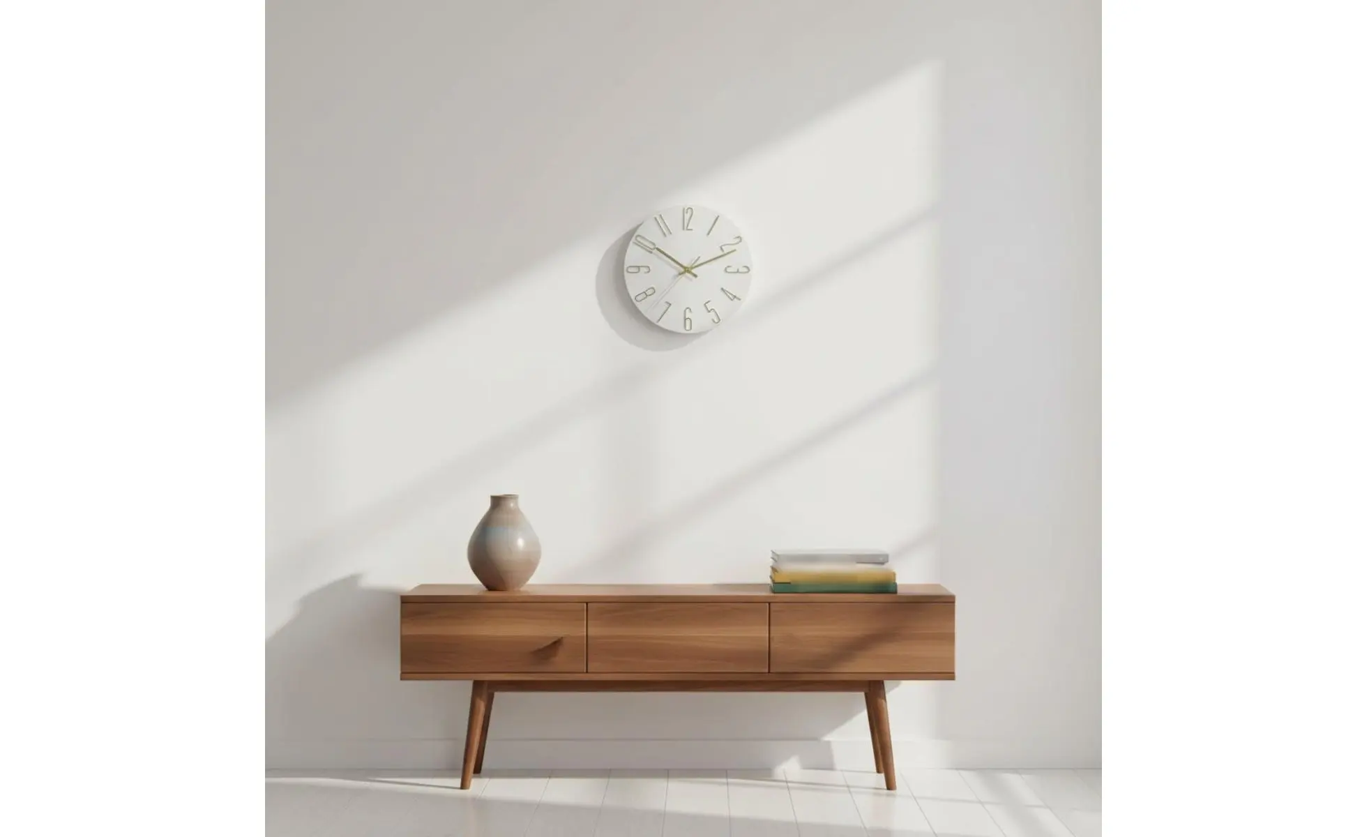 Reloj de pared en un entorno de oficina moderna
