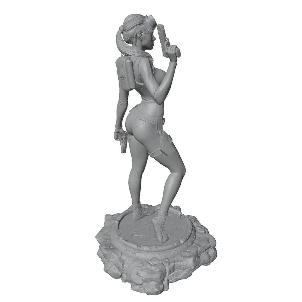 Figura de guerrera resina 3D DIY para decorar gatos y perros - imagen 3