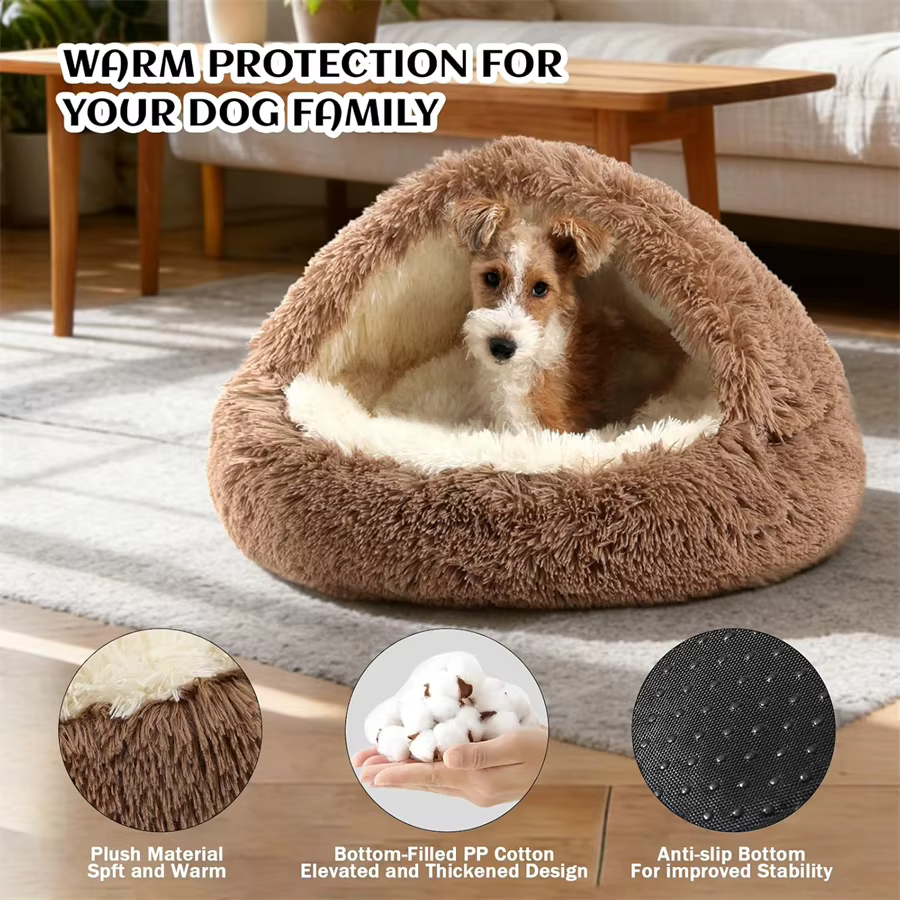 Cama Nido Acogedora para Gatos – Felpa Suave y Cálida - imagen 5