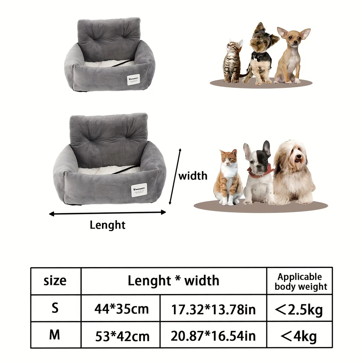 Colchón cama para coche y sofá para perros y gatos - imagen 4