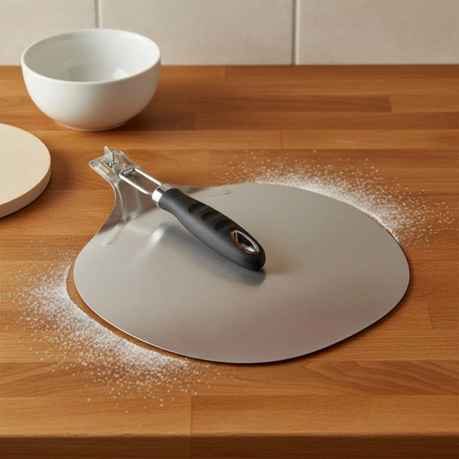 Pala para pizza de acero inoxidable plegable, fácil de limpiar y ligera - imagen 2