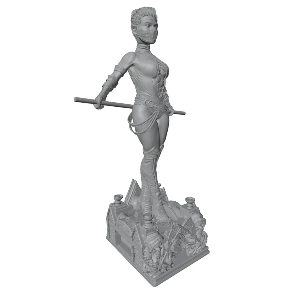 Miniatura GK de resina gris impresa en 3D, DIY sin pintar y sin montar - imagen 4
