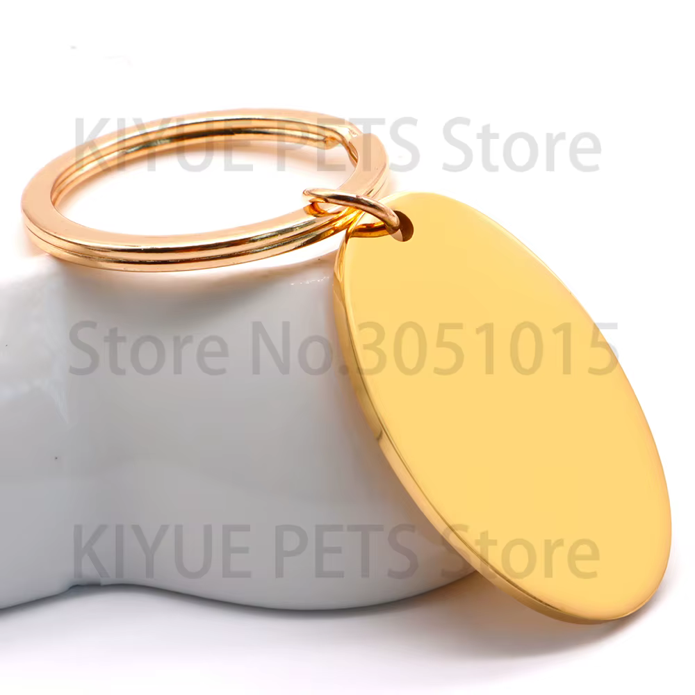 Placa de identificación para gatos y perros de acero inoxidable