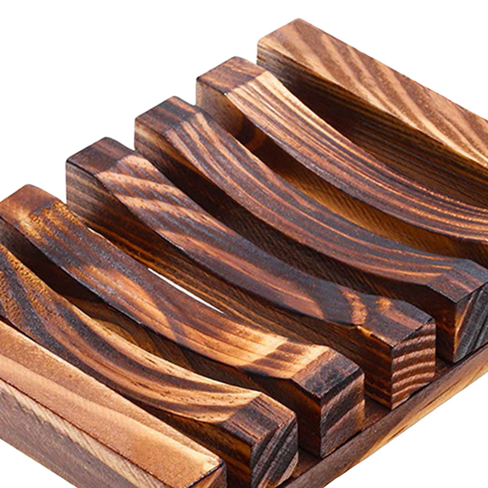 Jabonera de madera con drenaje para baño y cocina - imagen 3