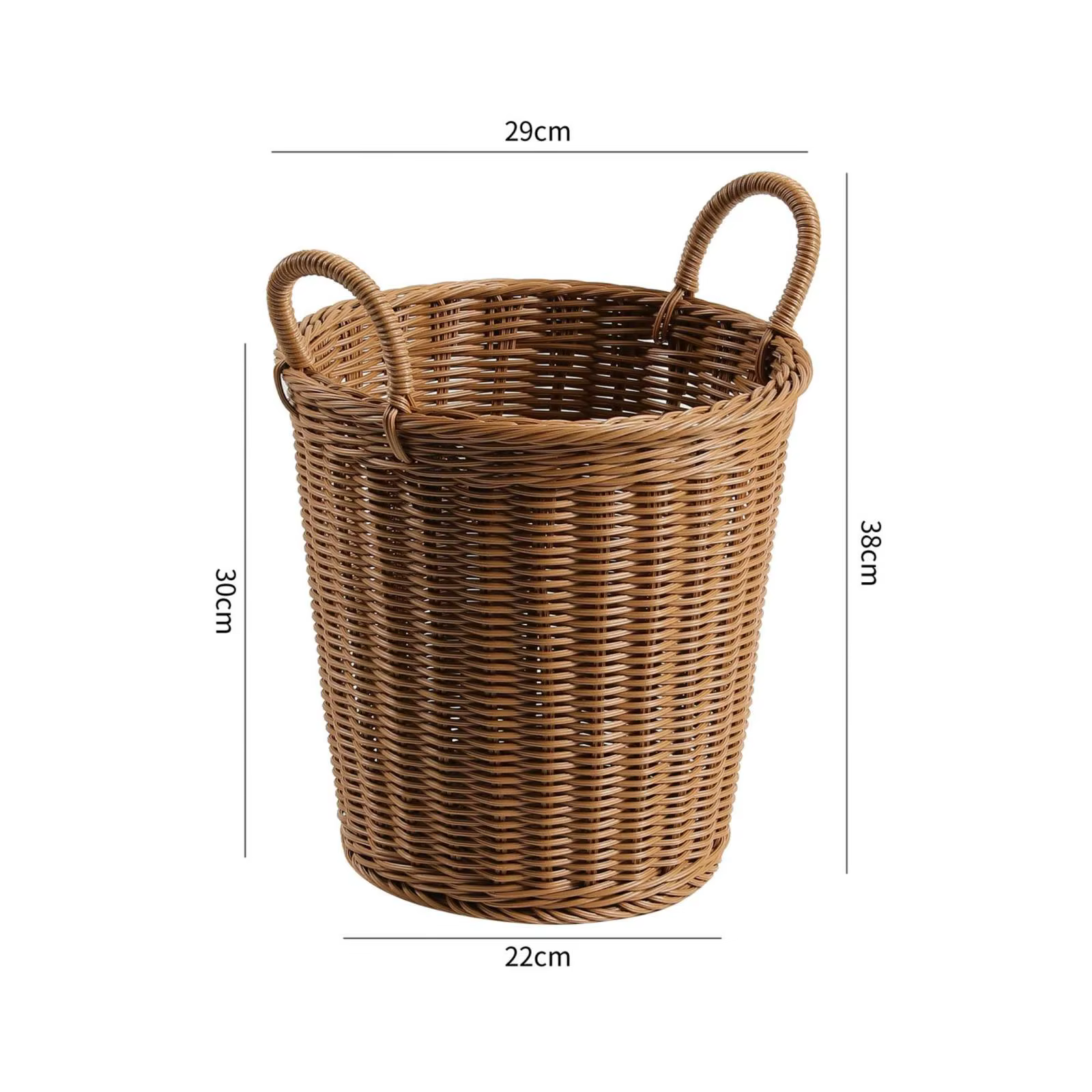 Cesta redonda de mimbre para gatos y perros pequeños - imagen 5