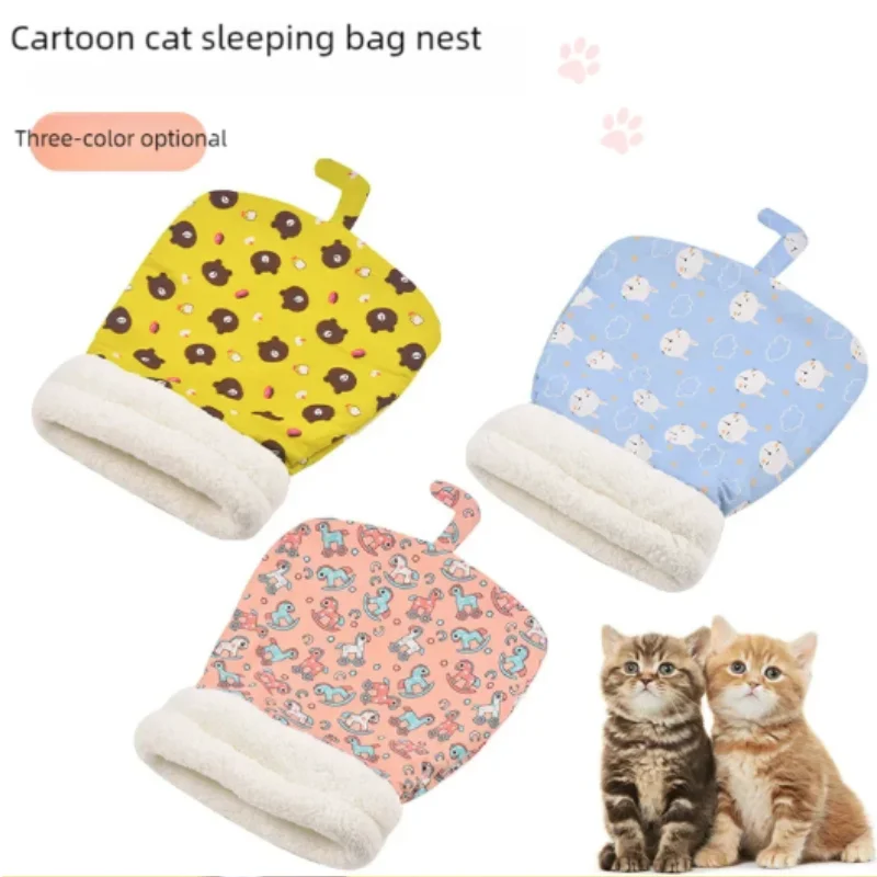 Cama cueva cálida y suave de felpa para gatos y perros pequeños - imagen 4