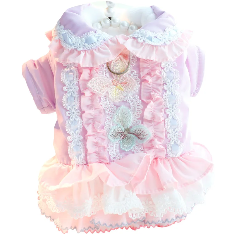 Vestido de Invierno para Perros Pequeños – Algodón Grueso con Mariposas - imagen 3