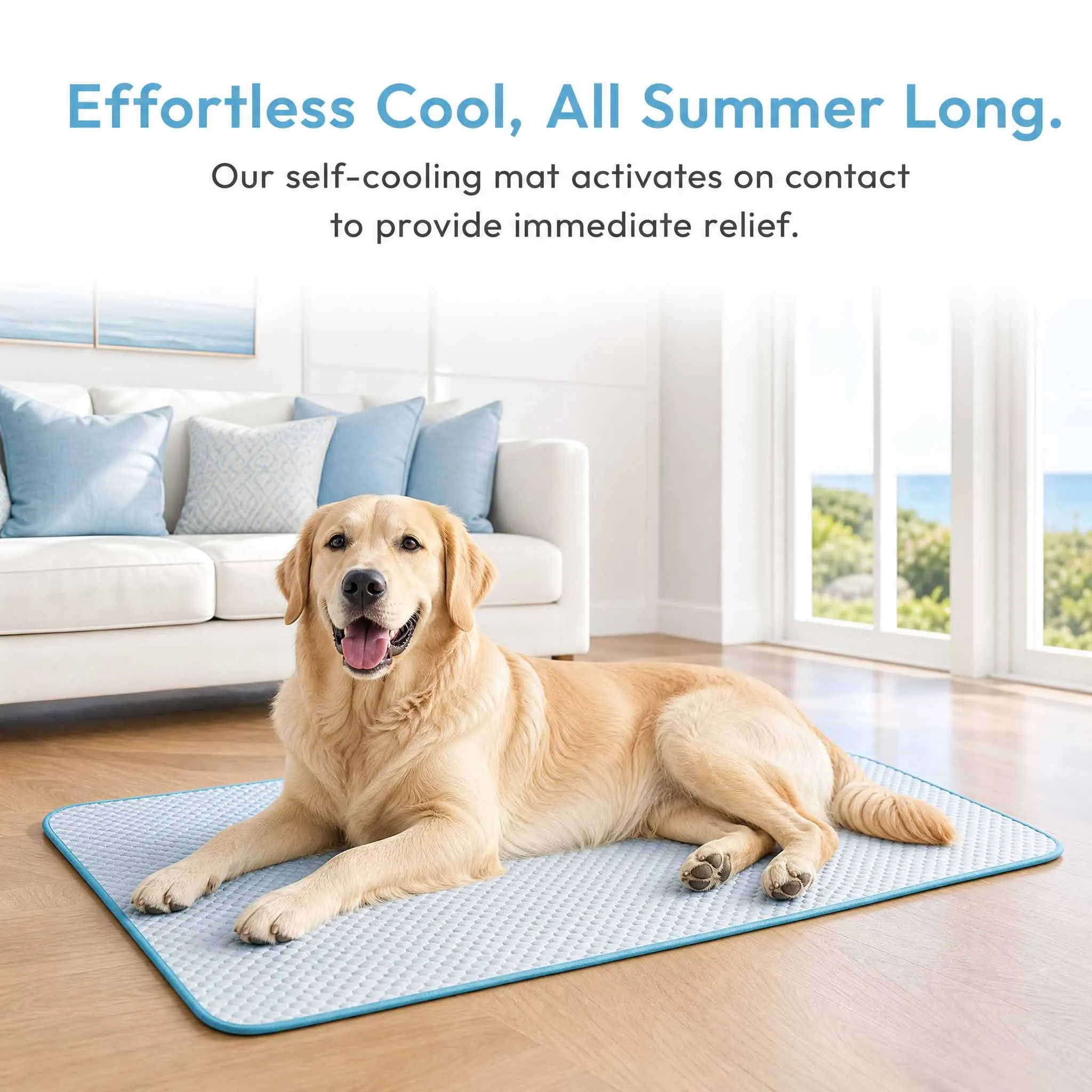 Alfombra refrescante de verano antideslizante para gatos y perros - imagen 2