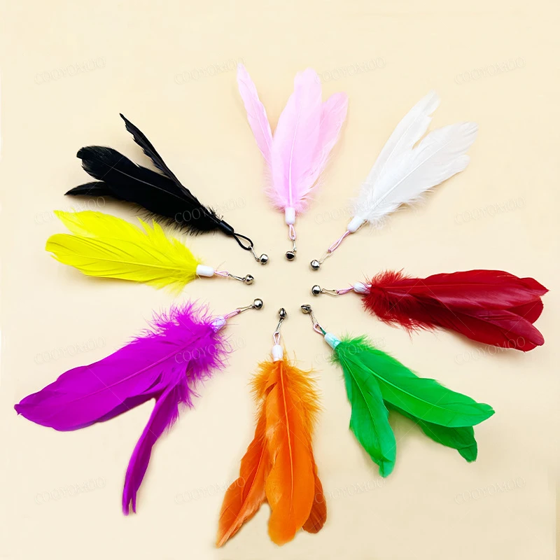 Palo interactivo para gatos con plumas y campana, ventosa - imagen 3
